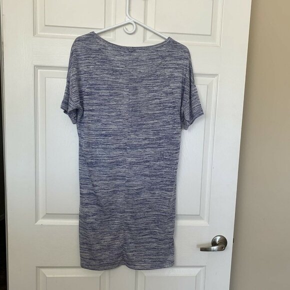 Olive + Oak Women's Large Dolman Tunic Bonee Dress Sheer Marled Blue New - Picture 3 of 6